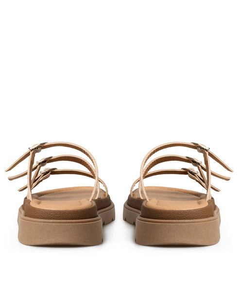 Sandalia Nude Chunky Tres Tiras 3154038